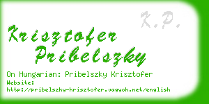krisztofer pribelszky business card